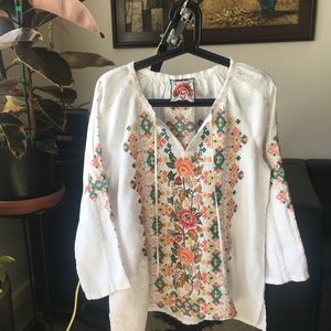 Johnny Was Chandra Linen Pleasant Blouse